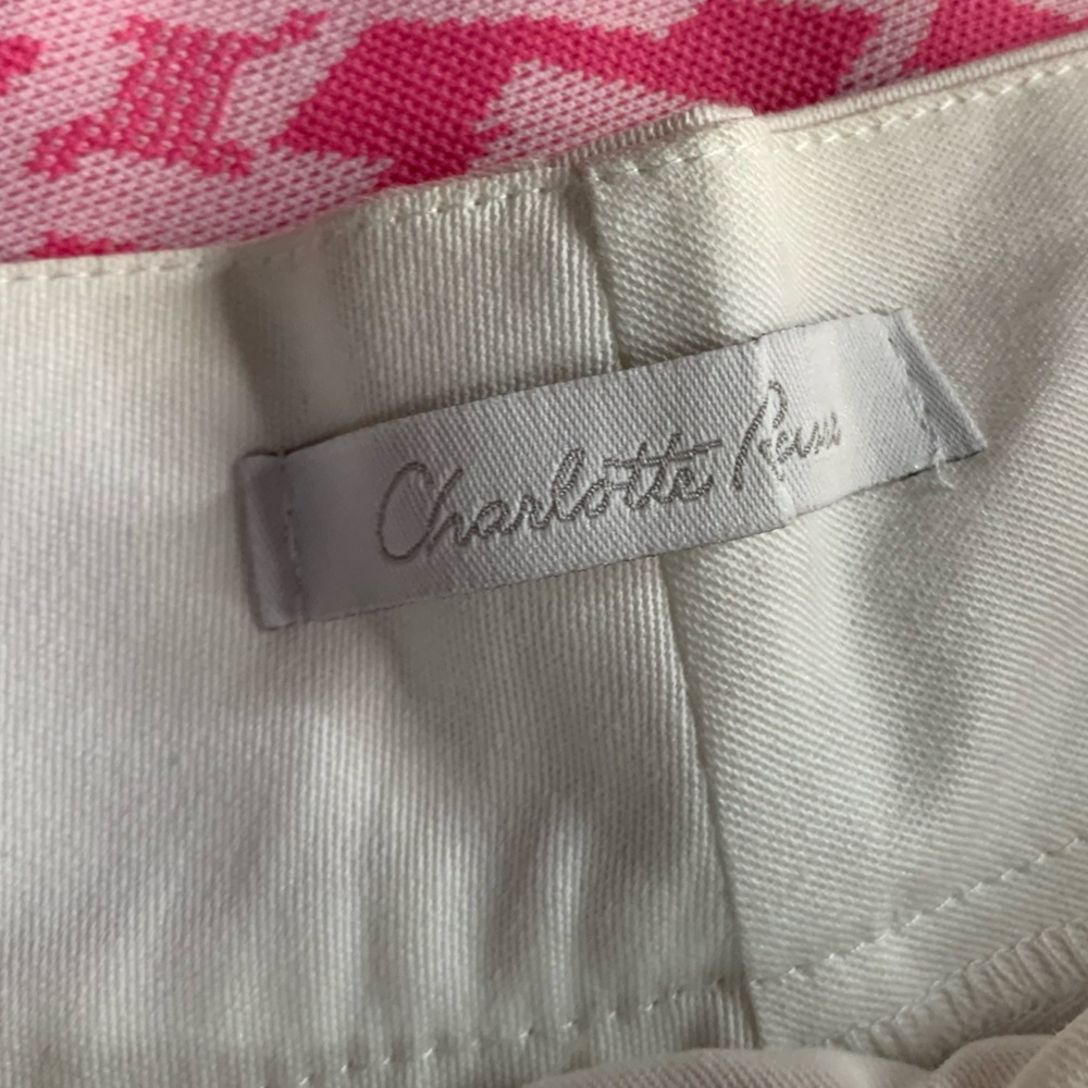 Charlotte Russe Size Medium Shorts Crisp White Silver Cord NWT - Picture 6 of 10